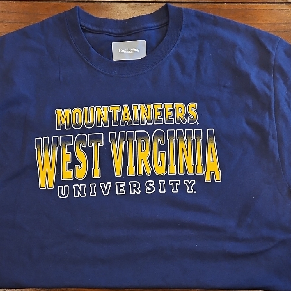 West Virginia Mountaineers Navy Graphic Short Sleeve Tee